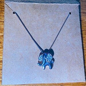 925 STERLING SILVER ELEPHANT PENDANT NECKLACE